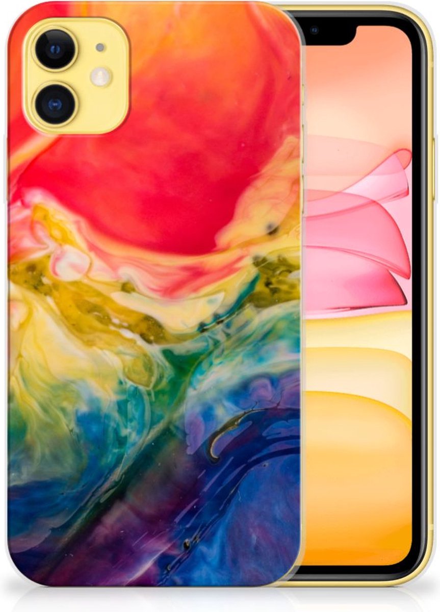 Hoesje maken Apple iPhone 11 Watercolor Dark