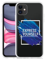 Geschikt voor Apple iPhone 11 Hoesje Express Yourself - Designed by Cazy