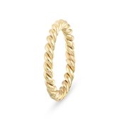 Twice As Nice Ring in goudkleurig edelstaal, gedraaid, 3 mm  60
