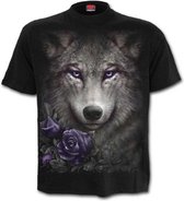 Spiral Heren Tshirt -M- WOLF ROSES Zwart