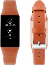 Fitbit Charge 3 & 4 Leren bandje |Bruin / Brown |Soft Leer | Premium kwaliteit echt leder| One Size | TrendParts