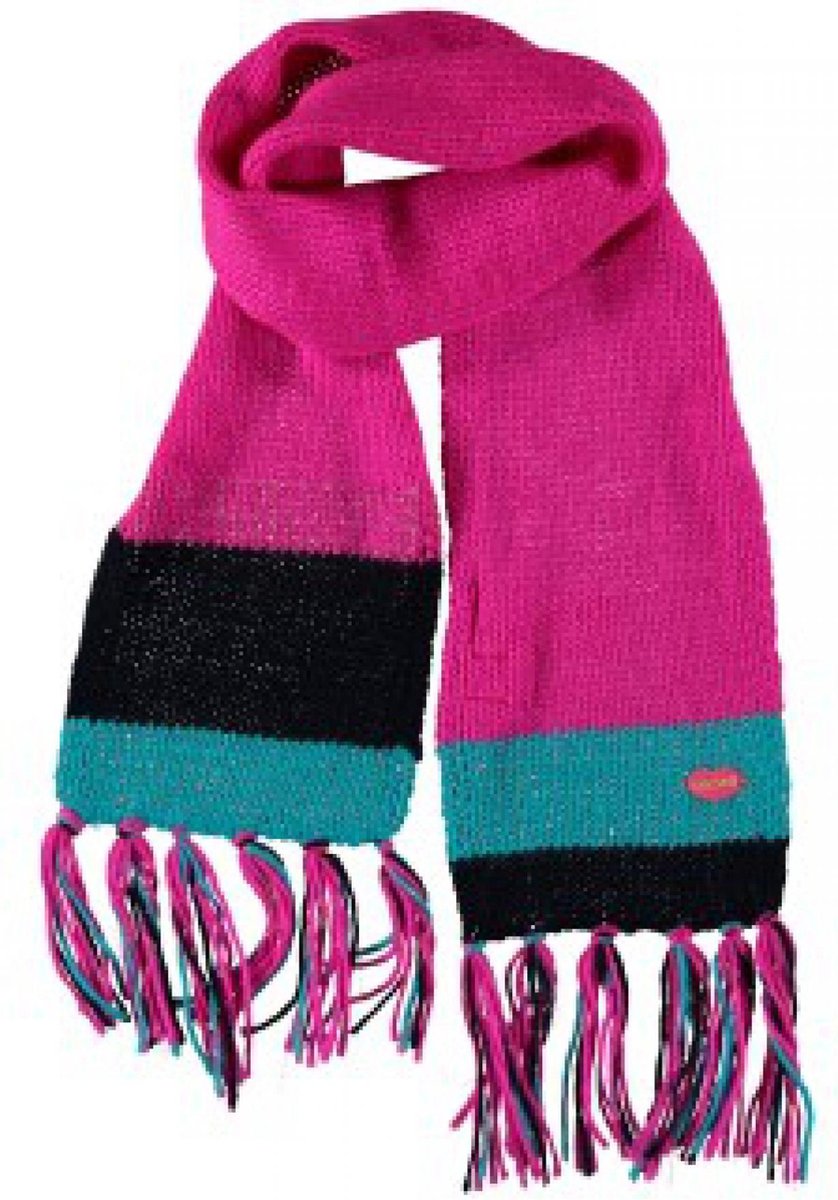 Kidz-art Meisjes winter accessoires Kidz-art Girls knitted scarf fuchsia M  | bol.com