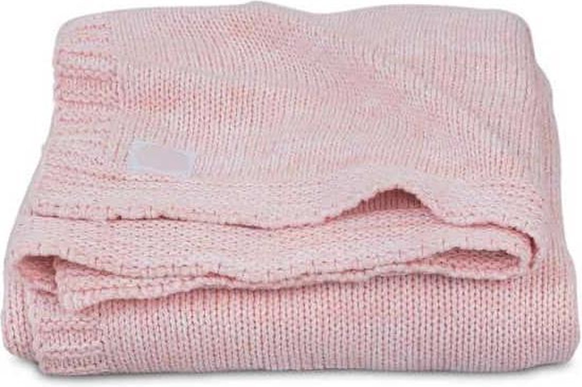 Jollein Melange Knit Wiegdeken - 75x100cm - Soft pink