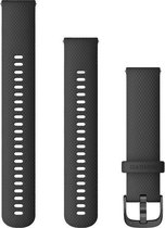 Garmin Quick Release Siliconen Horlogebandje - 20mm Polsbandje - Wearablebandje - Zwart