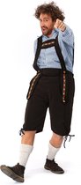 Boeren Tirol & Oktoberfest Kostuum | Zwarte Korte Bierfeest Lederhose Met Shirt Oktoberfest Bier Munchen | Man | Small | Bierfeest | Verkleedkleding