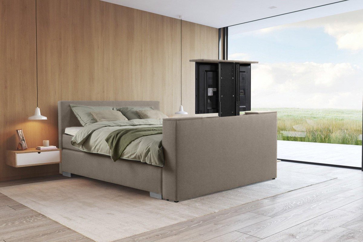 Beddenleeuw TVLift in Voetbord Max. 43 inch TV 160x86x21