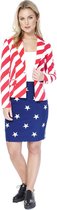 OppoSuits American Woman - Vrouwen Kostuum - Gekleurd - Feest - Maat 36