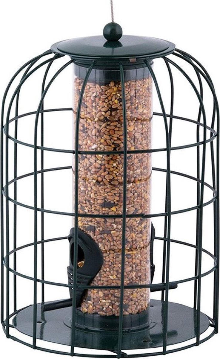 Esschert Design - Vogelvoederautomaat - Donker Groen - 18 x 18 x 33 cm