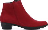 Hartjes Vrouwen Nubuck  Enkellaarsjes / Laarzen / Damesschoenen 19772 - Rood - Maat 39.5