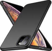 Ultra thin case geschikt voor Apple iPhone 11 Pro Max - zwart + Glazen Screenprotector