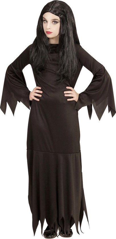 WIDMANN - Zwarte gothic dame outfit voor kinderen - 158 (11-13 jaar)