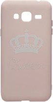 ADEL Siliconen Back Cover Softcase Hoesje Geschikt voor Samsung Galaxy J3 (2015)/ J3 (2016) - Queen Roze