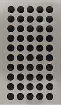 200x Zwarte ronde sticker etiketten 8 mm - Kantoor/Home office stickers - Paper crafting - Scrapbook hobby/knutselmateriaal