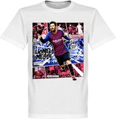 Messi Barcelona Comic T-Shirt - Wit - M