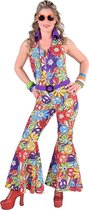 Hippie Kostuum | Jaren 70 Broekpak Jumpsuit Hippie | Vrouw | Large | Carnaval kostuum | Verkleedkleding