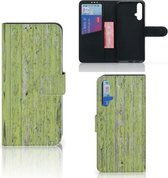 Smartphone Hoesje Huawei Nova 5T | Honor 20 Book Style Case Green Wood