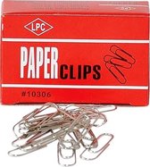 LPC Papierklem Paperclips vernikkelt - 30 mm -1000 stuks