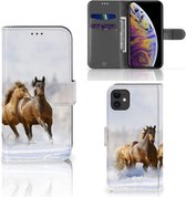 iPhone 11 Telefoonhoesje met Pasjes Paarden