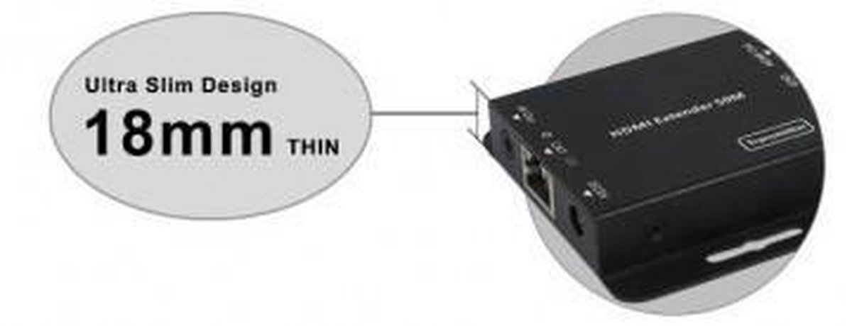 4K HDMI verlenger / extender over 70* meter CAT5/6 voorzien van POE en Infrarood retour