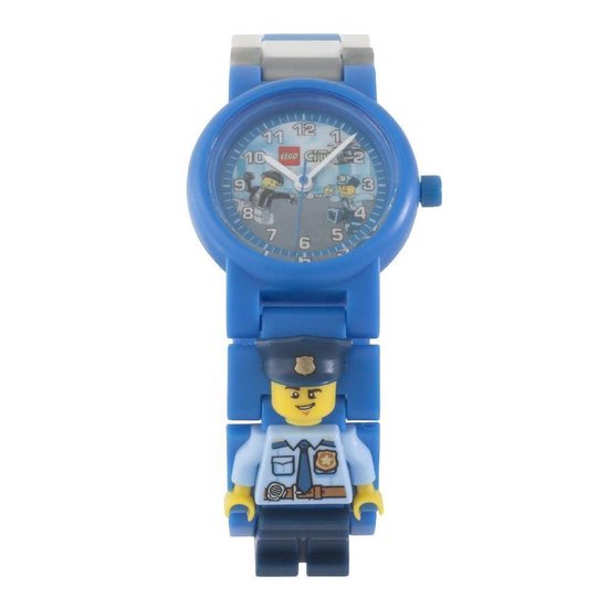 LEGO City Link Horloge politie kunststof blauw 8021193 - LEGO