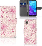 Huawei Y5 (2019) Hoesje Pink Flowers