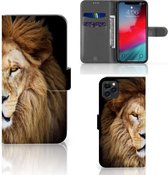 Geschikt voor iPhone 11 Pro Max Telefoonhoesje met Pasjes Leeuw