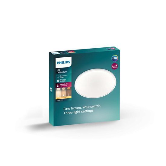 Philips Superslim 27K Plafonniere - LED - 15W - Wit