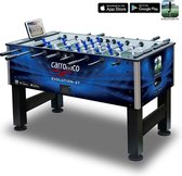 Interactieve Voetbaltafel met App functie Carromco Evolution-XT, blauw speel-klaar-geleverd