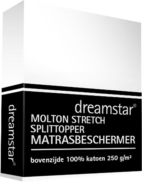 Dreamstar Hoeslaken Molton stretch Splittopper 120x200-140x220