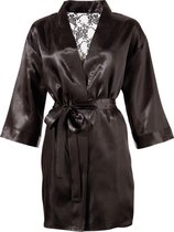 Collection Cottelli - Kimono non transparent stimulant et élégant - Taille 2Xl / 3XL - Noir