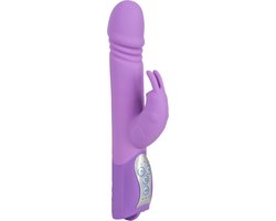 Sweet Smile – Konijn Vibrator met Stimulatie Groeven en Trillende Kop voor Wellustige Momenten – Paars