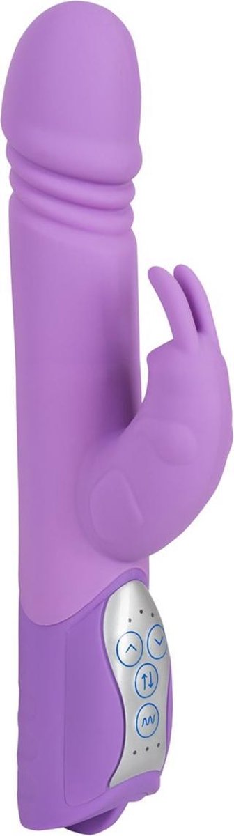 Goedkoopste Sweet Smile – Konijn Vibrator met Stimulatie Groeven en Trillende Kop voor Wellustige Momenten – Paars