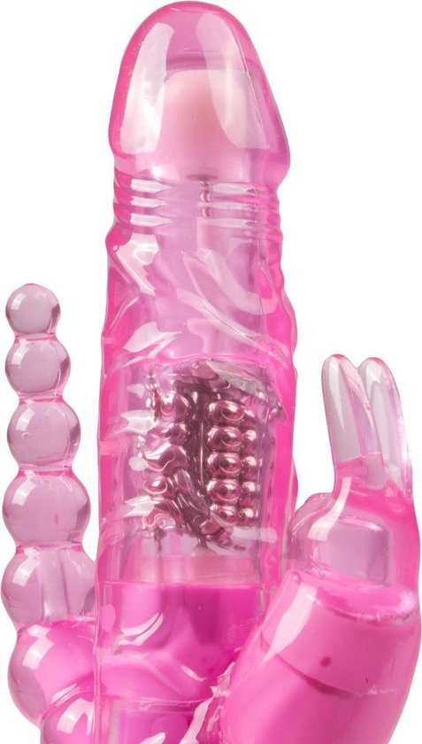 Vibromasseur double lapin You2Toys Three - Rose - 22 cm