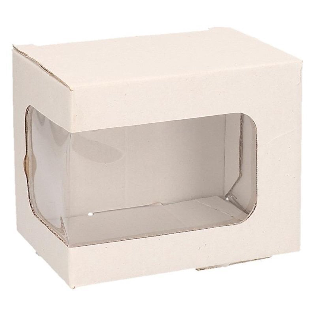 VIDETOL Lot De 100 Boîtes à Cupcakes Avec Fenêtre - 10,2 X 10,2 X 6,7 Cm, En Carton Blanc, Avec Autocollants, Pour Gâteaux, Biscuits, Desserts