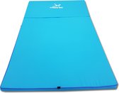 Fitnessmat - 120x200x5 cm - opvouwbaar - blauw