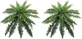 2x Kunstplanten varen groen 28 cm - Kunstplanten/Nepplanten