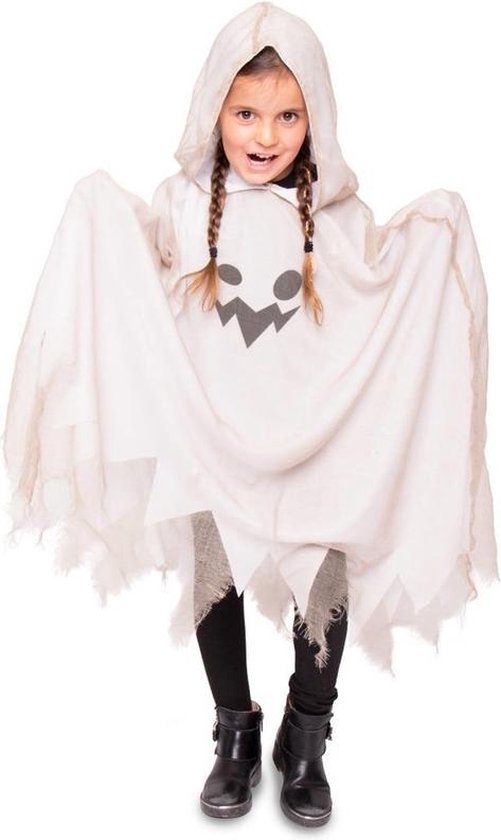beroerte Interesseren middelen Halloween - Wit spookje poncho voor kinderen - Halloween verkleedkleding  voor... | bol.com