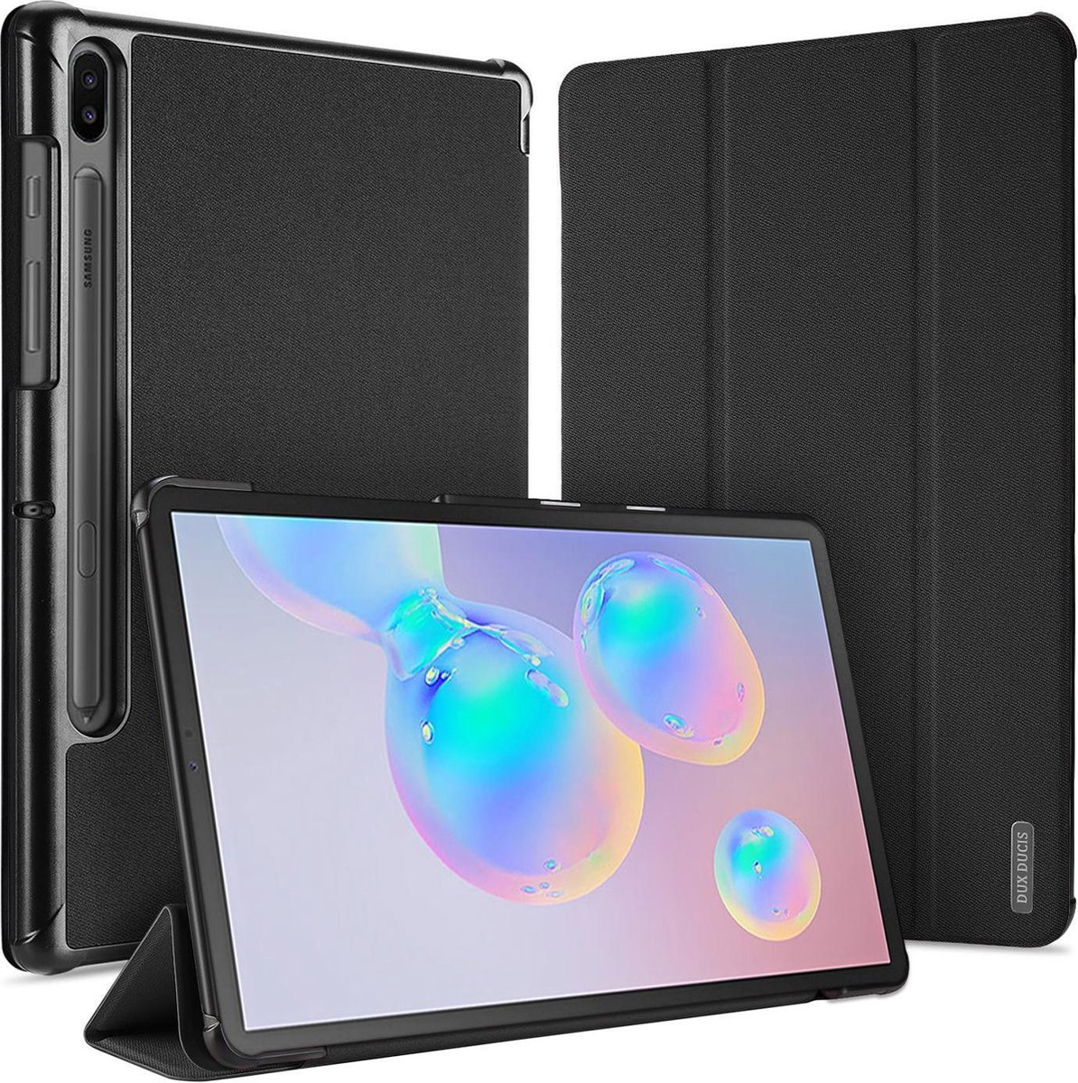 Samsung Galaxy Tab S6 Hoes Grijs Tri-Fold