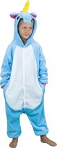 PARTYPRO - Blauw eenhoorn kostuum voor kinderen - 128 (7-9 jaar)