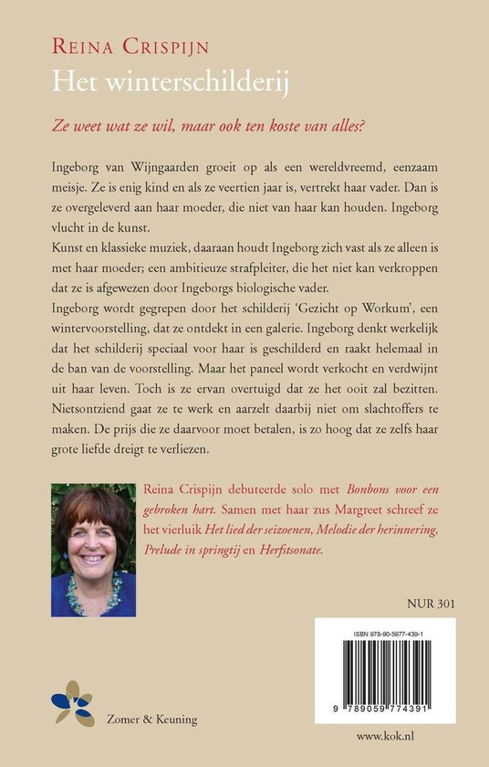 Boekcover met een portret van een lachende vrouw met krullend bruin haar en blauwe kleding.