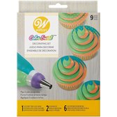 Wilton Driekleurige ColorSwirl Coupler Decoratie - Spuitmondjes - Set/9