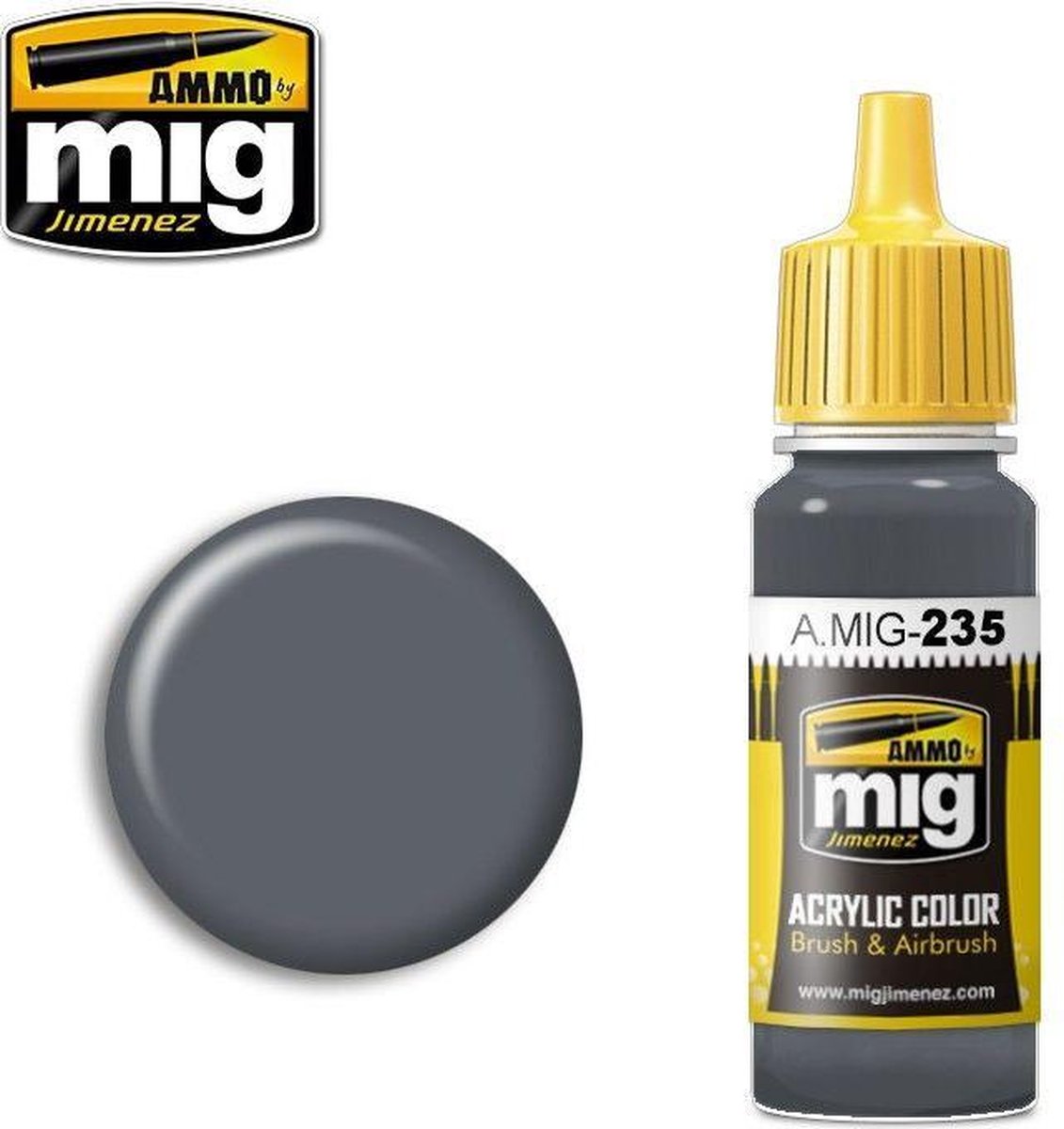 AMMO MIG 0235 FS36152 Dark Grey AMT-12 - Acryl Verf flesje