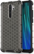 Xaiomi Redmi Note 8 Pro Hybride Honinggraat Hoesje Zwart