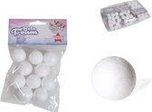 10x Stuks piepschuim hobby/DIY ballen/bollen 2,5 cm - Kerstballen maken knutselmateriaal