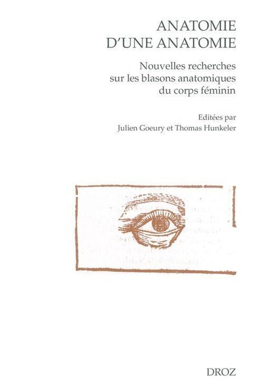 Cahiers d'Humanisme et Renaissance - Anatomie d'une anatomie - cover