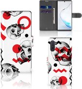 Telefoonhoesje met Naam Geschikt voor Samsung Galaxy Note 10 Skull Rood