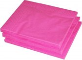 100x fuchsia roze servetten 33 x 33 cm - Papieren wegwerp servetjes - Fuchsiaroze versieringen/decoraties