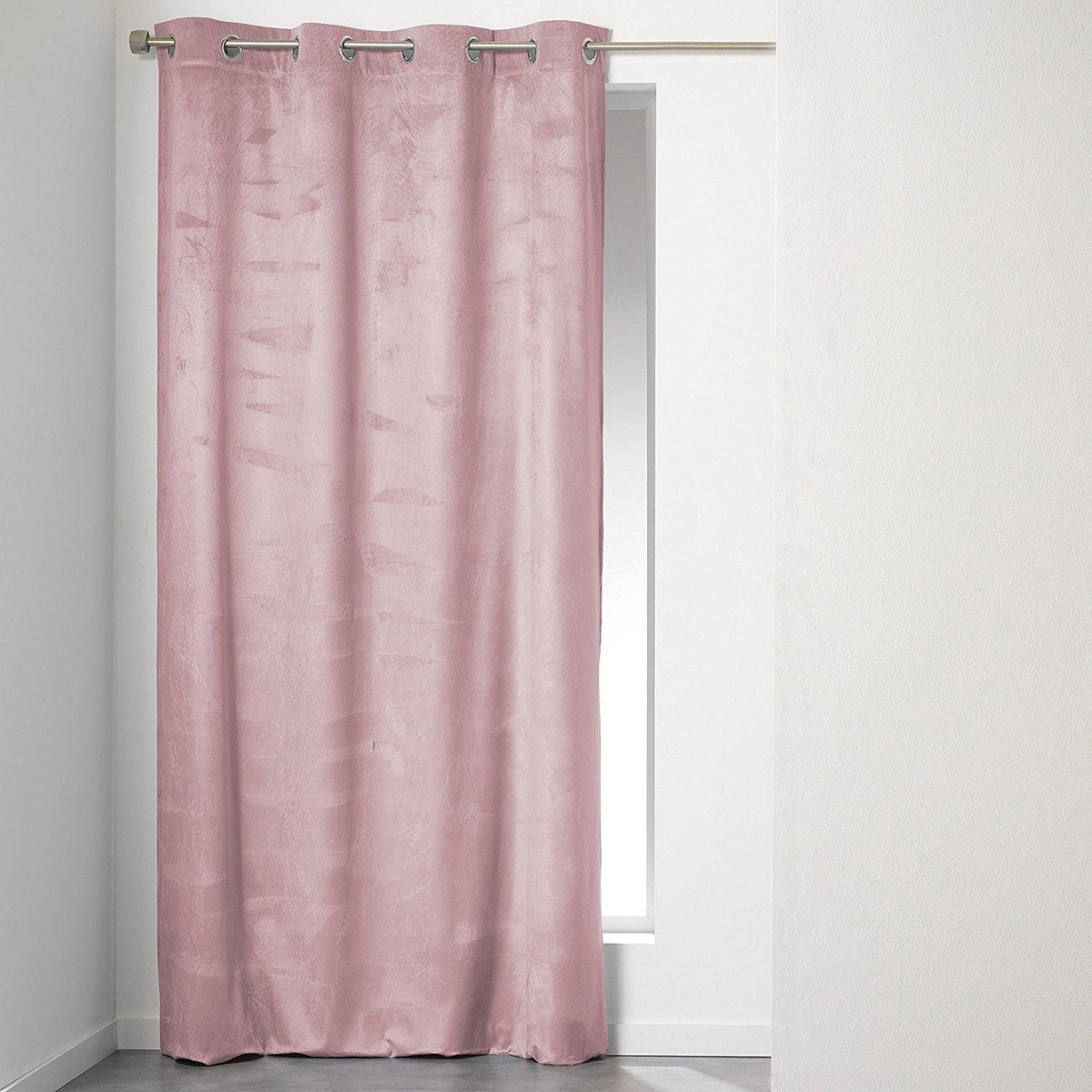 Sleepp - gordijn Velours gordijn met ringen - 140 x 240 cm - roze | bol.com