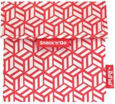 Roll'Eat Snack'n'Go Herbruikbaar Boterhamzakje - Tiles Red