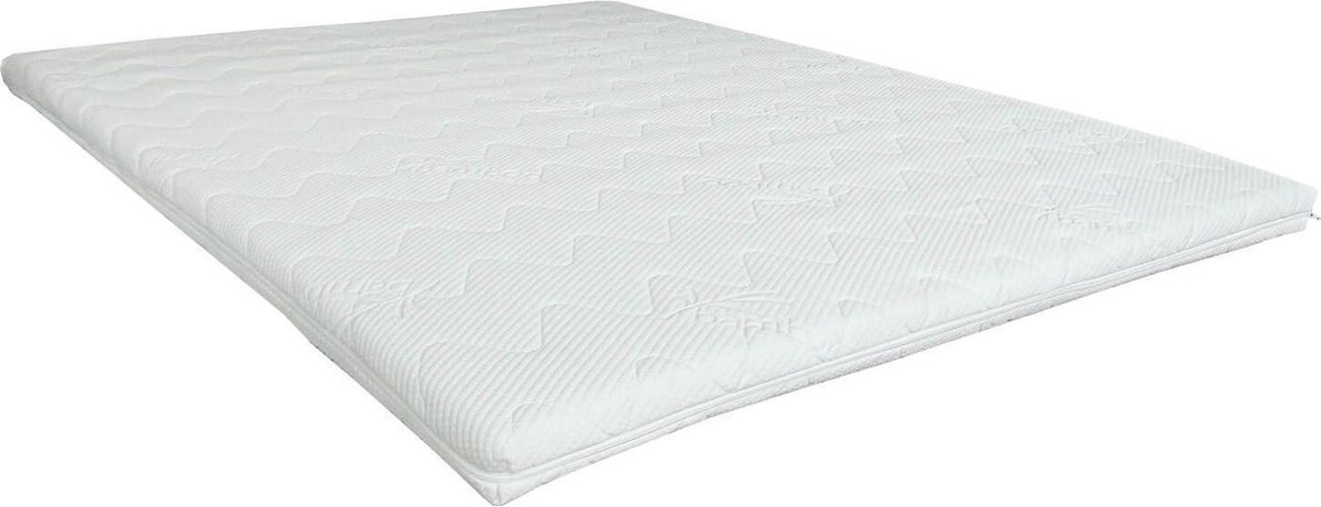Slaaploods.nl Topdekmatras - Koudschuim Bamboo - 160x210 cm - Dikte 8 cm Wit